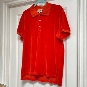 Juicy Couture Orange Velour Polo - mens XL